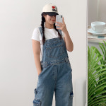 던스토 데님 오버롤 와이드 팬츠 A0422