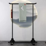 호텔 옷걸이 행거 정장 미니 엔틱 나무 숙박 손님용 원목