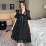 에스와이티 여성 쉬폰 레이스 원피스 잠옷 L