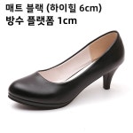플랫슈즈 직업적인 여성용 힐 신발 공식적인 05 35 Positive code 02 Sub-Black high heel-w
