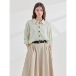 카인드베리 7부 셔링 소매 스트라이프 블라우스 colors KOBLP351 2