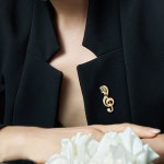 골드 음표 브로치 액세서리 옷핀