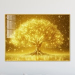 아트블루 집 안에 걸어두면 금전운이 들어오는 황금나무와 떨어지는 황금빛 풍수 액자