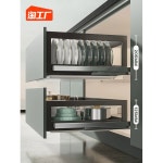 싱크대 레일선반 슬라이딩 하부장 주방선반 밥솥 풀아웃 밥솥레일선반 부엌 망장 인출식 1 우수 회 500장 이중층