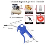 에어 블로우 건 각진 구부러진 노즐이 압축기용 고유량 공기 송풍기 세 가지 짧은 스타일