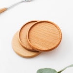 나무 컵받침 1p 3-티코스터-사각 음료수잔 물컵 우드