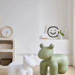 동물 스툴 인테리어 귀여운 의자 소품 카페 풋스톨 스몰 사이즈 강황색