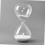 유리 모래시계 60분-화이트 사우나시계 인테리어소품 60분모래시계 타이머 반신욕시계