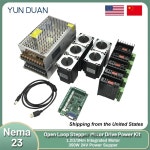 CNC 조각기 라우터용 스텝퍼 모터 드라이버 키트 3 5 축 Nema23 2Nm 3NM 2 상 3A 350W TB6600