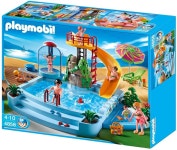 Playmobil - 4858 - 건설 세트 - 슬라이드가 수영장 1개