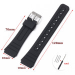 남성용 실리콘 시계 스트랩 CASIO F91W F91W F84 F105 108 A158 168 한개옵션2 01 W-800H W800H SGW400 AE1200 1300
