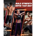 Fitense 저항 밴드 세트 - 남성 여성용 풀업 도어 앵커가 운동 저항 신체 스트레칭을 위한 트레이닝 포스터 파우치 풀업 어시스트