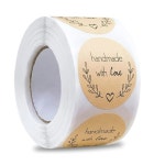 수제 러브 스티커 빈티지 크래프트 종이 문구 라벨 베이킹 스크랩북 선물 500 개 500pcs