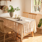 마켓에이 미니멀 레이스 테이블 식탁보 1개 140 x 180 cm A24FS3-A1429