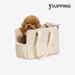 퍼핑 강아지이동가방 애견 고양이 이동장 아이보리