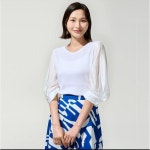 미니멈 퍼프소매 시스루 니트 MYBGKU3180