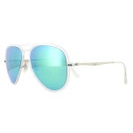 레이밴 Ray-Ban 선글라스 Aviator 라이트 Ray II 4211 646 3R Matt Clear 그린 거울 146 RB4211-646 3R-56 2779719