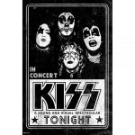 KISS 라이브 콘서트 포스터 - 헤비메탈 뮤직 1970년대 레트로 빈티지 콘서트 투어 액세서리 - 40