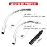 6피스 V형 자전거 브레이크 면 케이블 가이드 튜브 굽힘 파이프 전륜용 3피스 90 후륜용 110 라이딩 세트용 고무 부츠