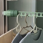 줄이는 8구 창틀 미니 빨래건조대 그린