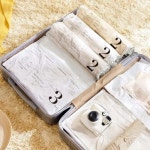 청소기필요없는 압축팩 수동 진공팩 롤링압축팩 대형 2p