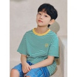 탑텐키즈 탑텐키즈 남아 테마 썸머캠프 쿨에어코튼 스트라이프 반팔티 NVP 110 MKE2TS1004