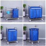 요양원 카트 시트 수거 이불 베개 환자복 오물 청소 1개 6 사각형 쓰레기통