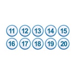 사무실 업소 미니 원형 숫자판 11부터20