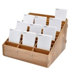 교회 헌금 봉투꽂이 십일조 기독교 꽂이 그리드 우드 전시대 수납함 10칸 헌금함 이중 12칸 택배 정리함 호두