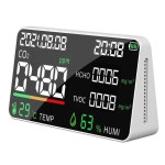 HCHO TVOC 스마트 공 테스터 온도 습도 시간 표시 PM2 5 2