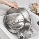 바겐슈타이거 반원형 설거지통 스텐 8L 주방용