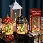 크리스마스 스노우볼 오르골 회전 뮤직박스 눈내리는 인테리어 1 작은 책 빈티지