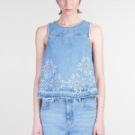 GANNI 가니 민소매 티셔츠 419135 J1710