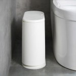 쓰레기통 15L 베르 틈새 슬림 원터치 휴지통 밀폐