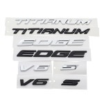 3D ABS 엣지 티타늄 V6 S 자동차 문자 로고 스티커 테일 장식 배지 후면 트렁크 엠블럼 데칼 액세서리 FUT 1PC