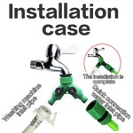 정원 수도꼭지용 퀵 커넥터 Y형 어댑터가 양방향 워터 호스 탭 분배기 - 마당용 이중 목적