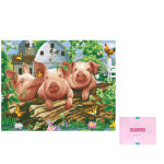 디클레어 디클레어 액자 캔버스형 보석십자수 DIY 키트 40 x 50 cm 아기 돼지 삼형제 1세트