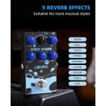 르카토 리버브 디지털 이펙트 페달 이노베이션 유니크 사운드 9 유니버스 바이패스 퓨어 전기 EP-03