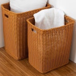 라탄 빨래 바구니 세탁 원형 빨래통 북유럽 빈티지 스몰사이즈 옷 내의양말수납