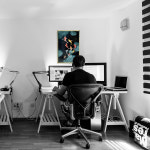 VITALO 구어도 액자 비즈 거실 풍수 비단잉어 물고기 골드프레임 PGC1149