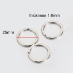 원형 플랫 라인 키홀더 체인 열쇠 고리 스플릿 링 키 결과 1개 5 Steel color