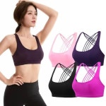 여성 스포츠 X자 겹줄 브라탑 1P 요가 상의 이너 운동 01