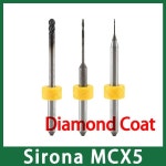 Sirona MCX5 지르코니아 용 다이아몬드 코트가있는 밀링 공구