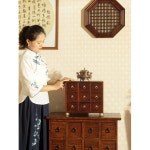 미니약장 보관 약재함 다중 서랍장 고풍 약서랍 가구 원목 정리함 약정리 약장 복제장 진밤 행장을 갖추다