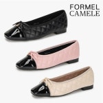 포멜카멜레 투톤 배색 퀄팅 편안한 플랫슈즈 FKF1F1SP425