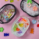 파우치 가방 키링 인형 미니 차키 투명