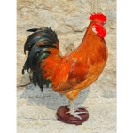 닭모형 닭조형물 장닭 풍수 인테리어 말머리 대형 사무실 치킨 가든 황금 양계장 수닭 야외 정교한 수탉 표본 발톱 색깔 랜덤