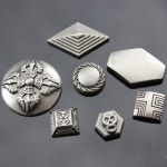 다이아몬드 패턴 스파이크 공예 패스너 벨트용 1야드스파이크 스터드 액세서리 세트 노이크로