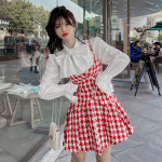 리피니피 제비 모직 뷔스티에 테니스 스커트 하객룩 세트 M