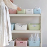 정리수납함 욕실바구니 수납바스켓 대 수납정리함 사각바구니 수납바구니 정리바구니 정리수납함